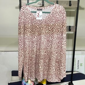 Perfectly Priscilla Aim High Leopard Print Pullover